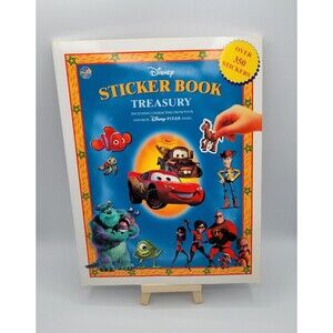 Disney Sticker Book Treasury Cars Lightning McQueen Stickers and Activites
